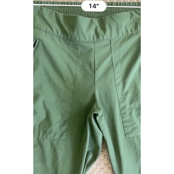 Athleta Women's  Chelsea Cargo Pant Elastic Waist Pockets Military Green SZ S - Picture 7 of 10